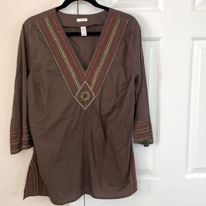 Old Navy Cotton Beaded Tunic Top NWOT